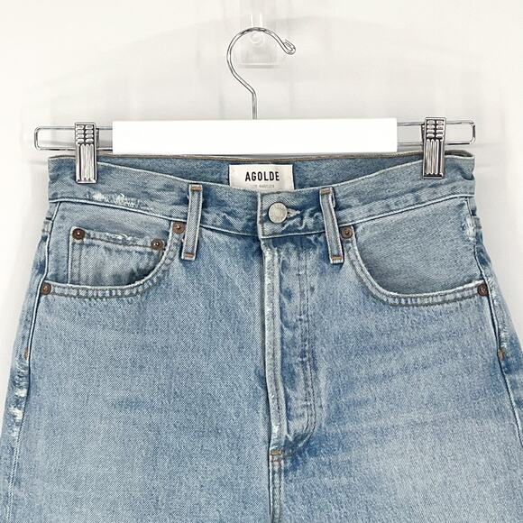 AGOLDE 90s Pinch Waist Soundwave High Rise Straight Jeans Women’s Size 25 Cotton - Picture 3 of 7